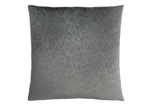 Monarch Specialties Pillows, 18x18 Floral Velvet Accent, Dark Grey Hypoallergenic, Soft Polyester, Easy-Care Throw Cushion Default Title  