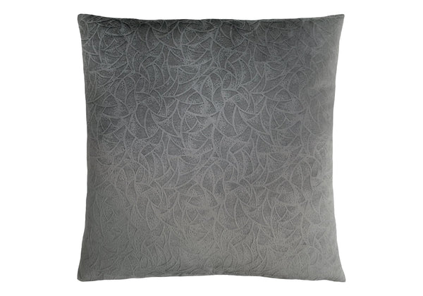 Monarch Specialties Pillows, 18x18 Floral Velvet Accent, Dark Grey Hypoallergenic, Soft Polyester, Easy-Care Throw Cushion Default Title  