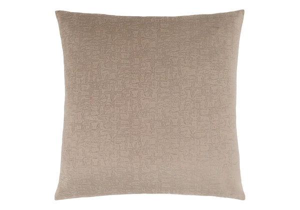 Monarch Specialties Pillows, 18x18 Square Velvet Accent, Soft Taupe Throw for Sofa, Couch, Bedroom, Machine Washable Default Title  