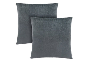 Monarch Specialties Pillows, Set of 2 Stylish Square Accent Cushions with Geometric Design for Modern Home Décor DARK GREY 18 L x 6 W x 18 H I 9275