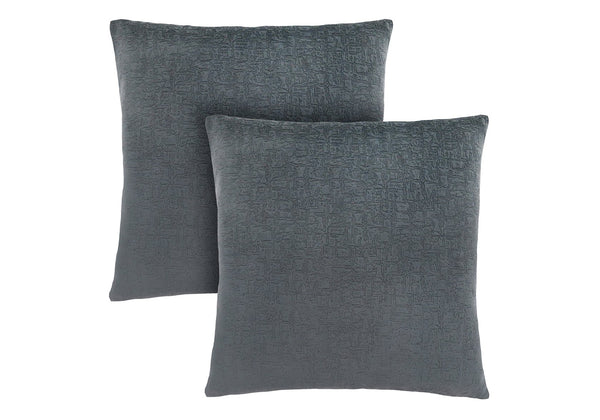 Monarch Specialties Pillows, Set of 2 Stylish Square Accent Cushions with Geometric Design for Modern Home Décor DARK GREY 18 L x 6 W x 18 H I 9275