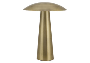 Monarch Specialties Lighting, Gold Metal Led Table Lamp with Dome Shade for Bedside or Desk Use I 9402