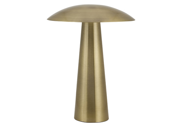 Monarch Specialties Lighting, Gold Metal Led Table Lamp with Dome Shade for Bedside or Desk Use I 9402