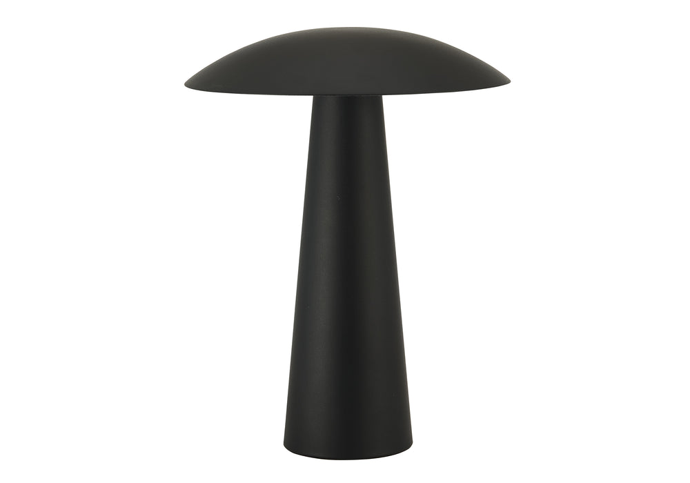 Monarch Specialties Lighting, Black Metal Led Table Lamp with Dome Shade for Bedroom or Desk Use I 9403