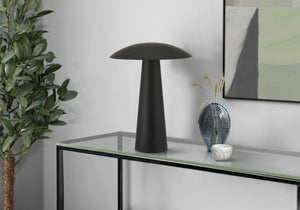 Lighting, Black Metal Led Table Lamp with Dome Shade for Bedroom or Desk Use