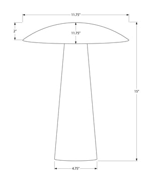 Lighting, Black Metal Led Table Lamp with Dome Shade for Bedroom or Desk Use