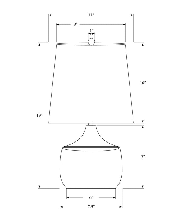 Lighting, Beige Ceramic Base Table Lamp with Linen Shade for Bedrooms and Living Rooms
