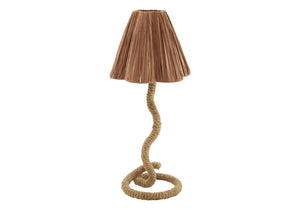 Monarch Specialties Lighting, Boho Rope Base Table Lamp with Paper Shade for Ambient Living Room Glow I 9422