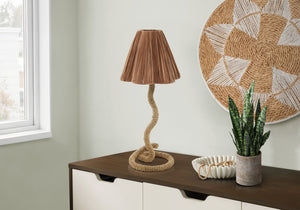 Lighting, Boho Rope Base Table Lamp with Paper Shade for Ambient Living Room Glow