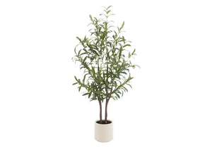 Monarch Specialties Artificial Olive Tree 44 Inch Tall Real Touch Foliage Potted Floor Plant Modern I 9523
