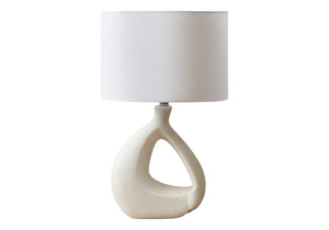 Monarch Specialties Lighting, 23" Contemporary Table Lamp with Luxurious Shade for Stylish Home Decor and Ambiance IVORY 14 L x 9 W x 23 H 
