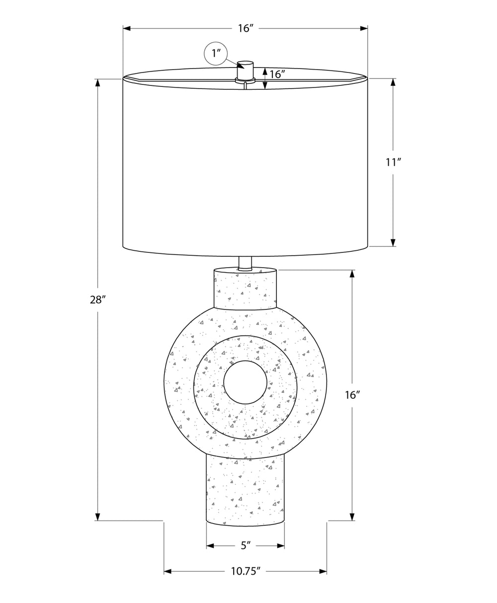 Monarch Specialties Lighting, 28" Contemporary Beige Resin Table Lamp with Ivory Shade – Stylish Home Accent Piece Default Title  