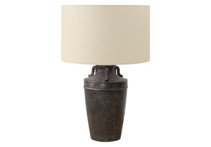Monarch Specialties Lighting, 28" Table Lamp with Elegant Ceramic Base and 3-Way Switch for Cozy or Vibrant Ambiance BLACK,BEIGE 18 L x 18 W x 28 H 
