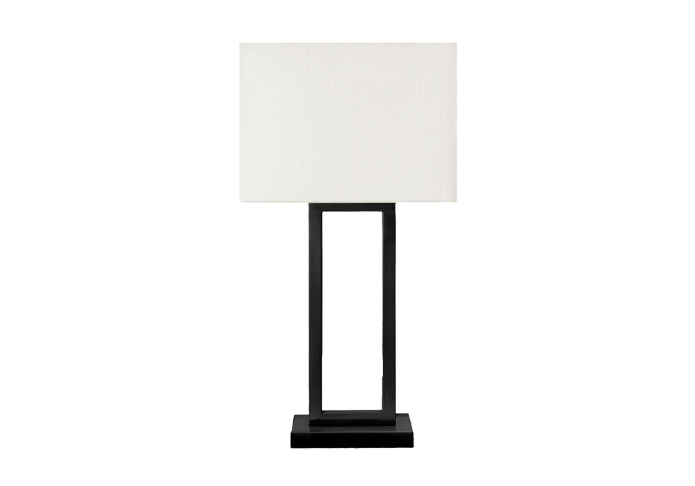 Monarch Specialties Lighting, Modern Table Lamp with USB Port - 28" Stylish Design for Home Ambiance & Practical Use BLACK,IVORY 15 L x 9 W x 28 H 