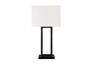 Monarch Specialties Lighting, Modern Table Lamp with USB Port - 28" Stylish Design for Home Ambiance & Practical Use BLACK,IVORY 15 L x 9 W x 28 H 