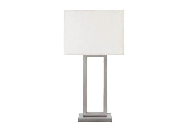 Monarch Specialties Lighting, Modern Table Lamp with USB Port - 28" Stylish Design for Home Ambiance & Practical Use SILVER,IVORY 15 L x 9 W x 28 H 
