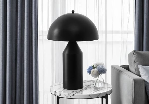 Monarch Specialties Lighting, 23" Black Metal Table Lamp with Modern Mushroom Shade – Chic Accent for Any Room Default Title  