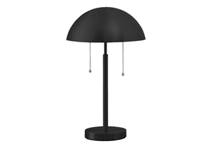 Monarch Specialties Lighting, 20" Contemporary Table Lamp in Sleek Metal Design for Modern Home Decor and Style BLACK,SILVER 12 L x 12 W x 19.5 H 