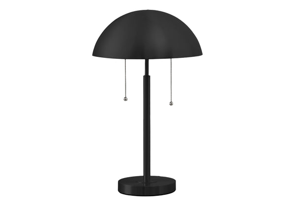 Monarch Specialties Lighting, 20" Contemporary Table Lamp in Sleek Metal Design for Modern Home Decor and Style BLACK,SILVER 12 L x 12 W x 19.5 H 
