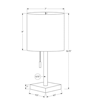 Monarch Specialties Lighting, Set of 2 Black Metal USB Charging Table Lamps with Grey Drum Shades Cream / Beige I 9961