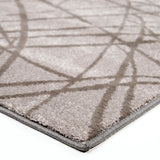 Orian Rugs Illusions Branches Machine Woven Polypropylene Transitional Area Rug Cloud Gray Polypropylene