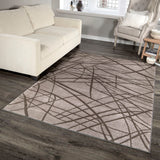 Orian Rugs Illusions Branches Machine Woven Polypropylene Transitional Area Rug Cloud Gray Polypropylene