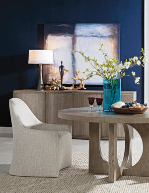 Lexington Artistica Home Lily Upholstered Side Chair – Sculptural Design With Omni-directional Casters For Elegant Spaces No Finish Wood 2260-880-01