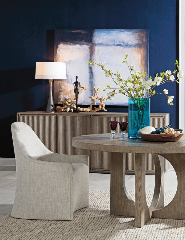 Lexington Artistica Home Lily Upholstered Side Chair – Sculptural Design With Omni-directional Casters For Elegant Spaces No Finish Wood 2260-880-01