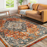 Orian Rugs Imperial Cressida Machine Woven Polypropylene Traditional Area Rug Red Polypropylene