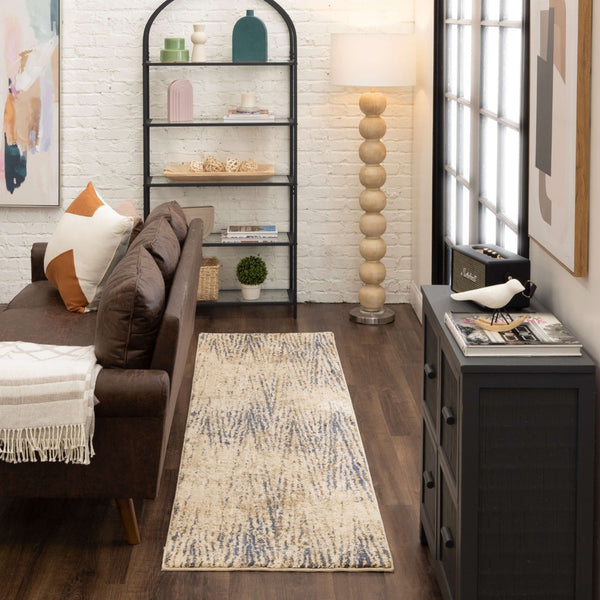 Karastan Rugs Vanguard by Drew & Jonathan Home Intrepid Machine Woven Triexta Modern/Contemporary Area Rug Periwinkle 2' 4" x 7' 10"