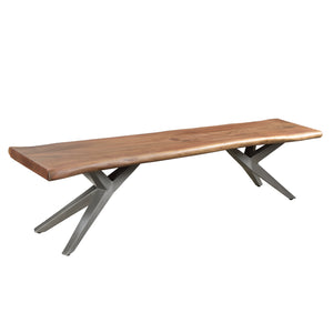 Ironwood Collection Dining Bench Salt Flat - Ironwood Collection Dining Bench Dark Vinegar finish SFIRONBCH00DV Malouf