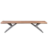 Ironwood Collection Dining Bench Salt Flat - Ironwood Collection Dining Bench Dark Vinegar finish SFIRONBCH00DV Malouf