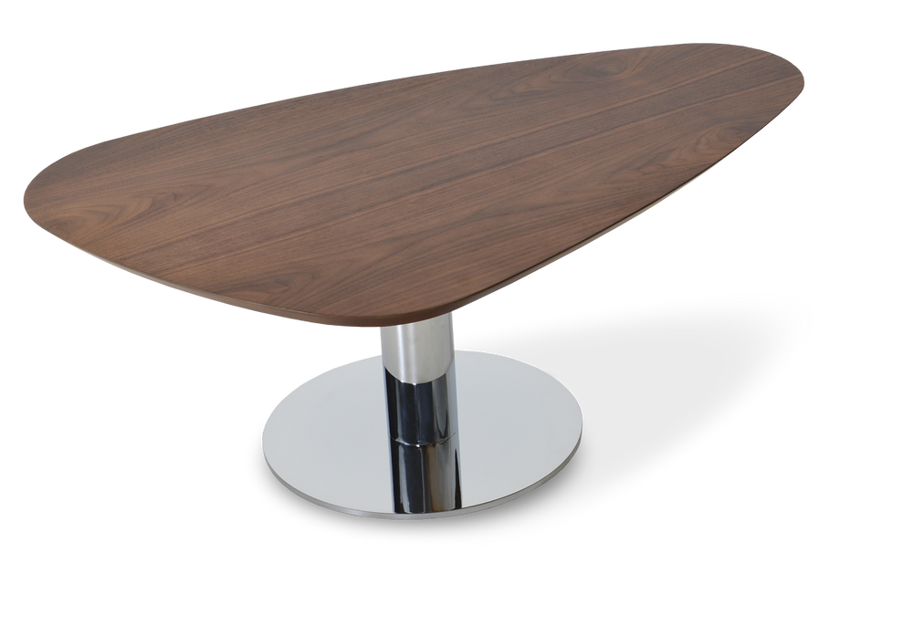 Soho Concept Diana Wood Coffee Table - 36" Walnut/Natural/White Lacquer Top With Stylish Steel Base & Finishes Brown  Soho-concept-dining-chair-13741