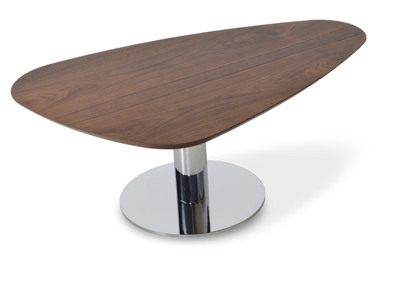 Soho Concept Diana Wood Coffee Table - 36" Walnut/Natural/White Lacquer Top With Stylish Steel Base & Finishes   Soho-concept-dining-chair-13812