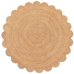 Trans Ocean Liora Java Scalloped Edge Hand Woven Jute Area Rug - Stylish, Durable, And Easy Care For Any Space Natural Jute Jaad6103012