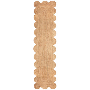 Trans Ocean Liora Java Scalloped Edge Hand Woven Jute Area Rug - Stylish, Durable, And Easy Care For Any Space Natural Jute Jaar8103012