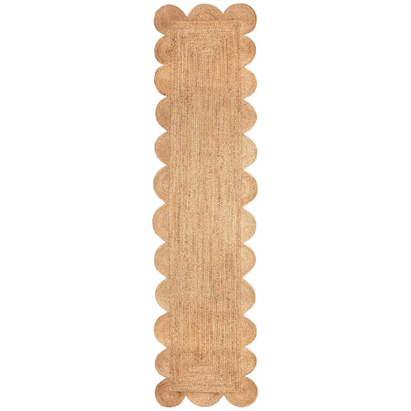 Trans Ocean Liora Java Scalloped Edge Hand Woven Jute Area Rug - Stylish, Durable, And Easy Care For Any Space Natural Jute Jaar8103012