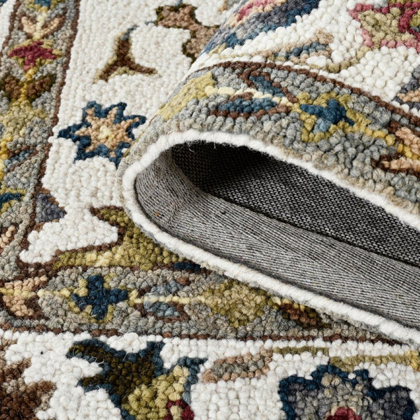 Amer Rugs Jackson Traditional Style Hand-hooked Area Rug - Luxurious Wool Design For Timeless Home Elegance Ivory Wool Jac10203