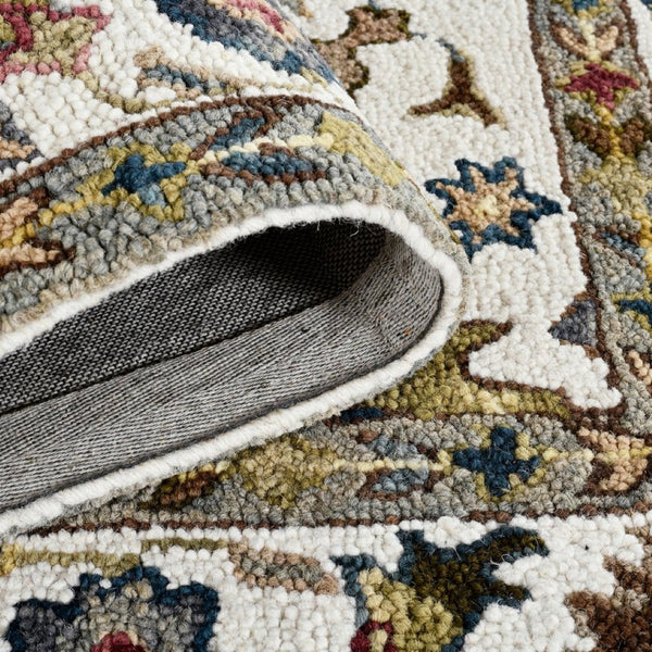 Amer Rugs Jackson Traditional Style Hand-hooked Area Rug - Luxurious Wool Design For Timeless Home Elegance Ivory Wool Jac10203