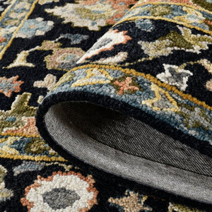 Amer Rugs Jackson Traditional Style Hand-hooked Area Rug - Luxurious Wool Design For Timeless Home Elegance Black Wool Jac20810