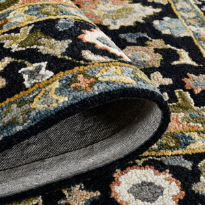 Amer Rugs Jackson Traditional Style Hand-hooked Area Rug - Luxurious Wool Design For Timeless Home Elegance Black Wool Jac20810