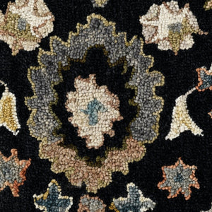 Amer Rugs Jackson Traditional Style Hand-hooked Area Rug - Luxurious Wool Design For Timeless Home Elegance Black Wool Jac20810