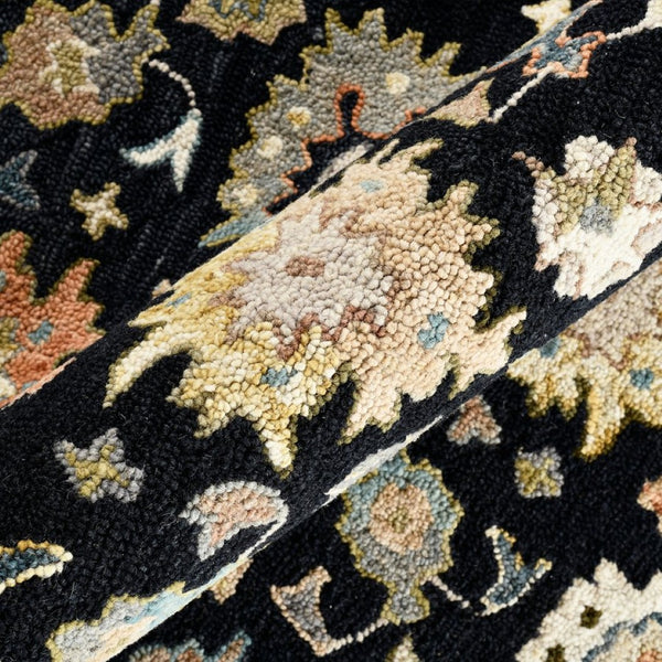 Amer Rugs Jackson Traditional Style Hand-hooked Area Rug - Luxurious Wool Design For Timeless Home Elegance Black Wool Jac20810