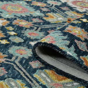 Amer Rugs Jackson Traditional Style Hand-hooked Area Rug - Luxurious Wool Design For Timeless Home Elegance Navy Wool Jac30810