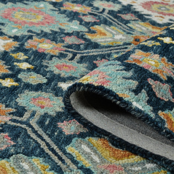 Amer Rugs Jackson Traditional Style Hand-hooked Area Rug - Luxurious Wool Design For Timeless Home Elegance Navy Wool Jac30810