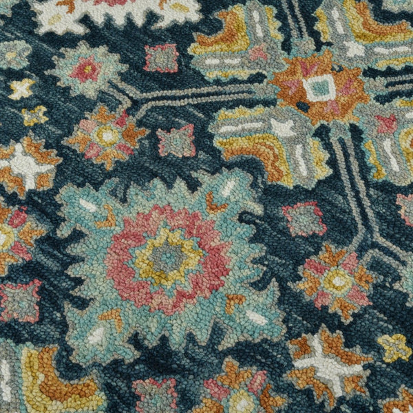 Amer Rugs Jackson Traditional Style Hand-hooked Area Rug - Luxurious Wool Design For Timeless Home Elegance Navy Wool Jac30810