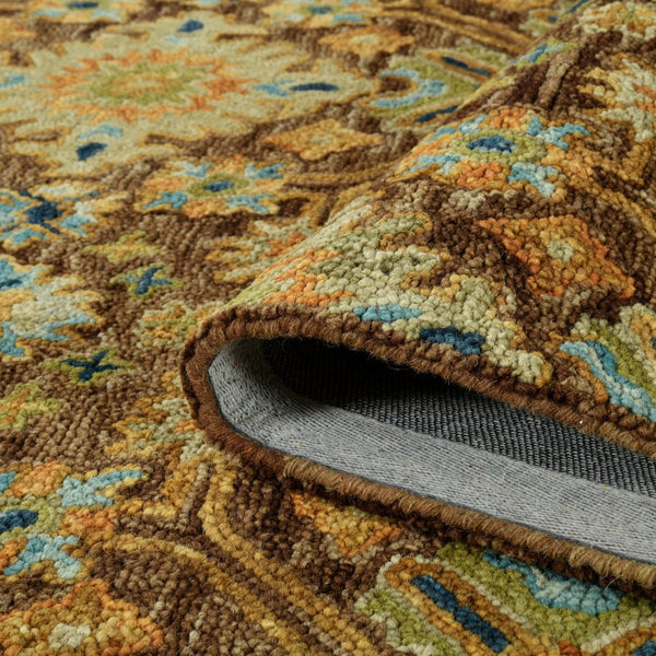 Amer Rugs Jackson Traditional Style Hand-hooked Area Rug - Luxurious Wool Design For Timeless Home Elegance Brown Wool Jac40810