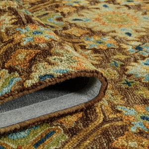 Amer Rugs Jackson Traditional Style Hand-hooked Area Rug - Luxurious Wool Design For Timeless Home Elegance Brown Wool Jac40810