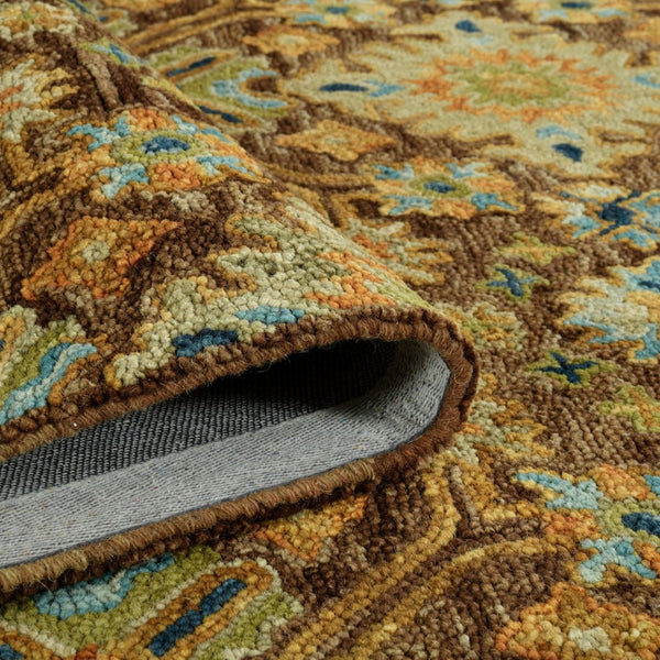 Amer Rugs Jackson Traditional Style Hand-hooked Area Rug - Luxurious Wool Design For Timeless Home Elegance Brown Wool Jac40810