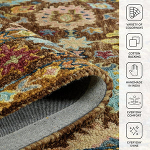 Amer Rugs Jackson Traditional Style Hand-hooked Area Rug - Luxurious Wool Design For Timeless Home Elegance Brown Wool Jac60203